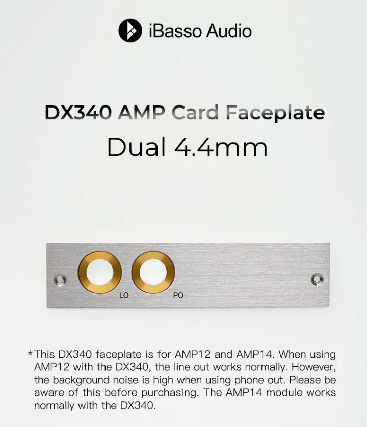 iBasso Dual 4.4mm Faceplate DX340